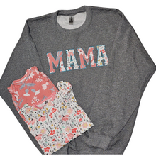 Load image into Gallery viewer, MAMA Sweaters - Keepsake Baby Outfit Appliqué Sweatshirt or Hoodies