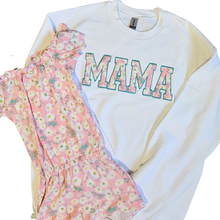 Load image into Gallery viewer, MAMA Sweaters - Keepsake Baby Outfit Appliqué Sweatshirt
