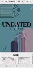 Load and play video in Gallery viewer, Undated Digital Planner
